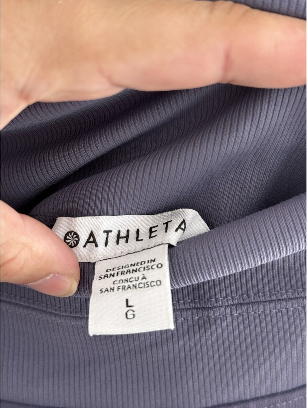 Athleta Venice Pants Nightfall Purple Wide Leg Women's Large Drawstring - Picture 3 of 6
